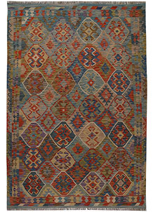 Multi Colored Kilim 5' 1 x 7' 5 - SKU 70404