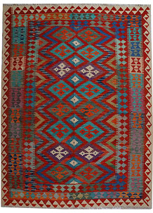 Multi Colored Kilim 5' 7 x 7' 9 - SKU 70405