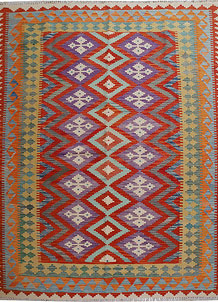Multi Colored Kilim 5' 9 x 7' 8 - SKU 70407