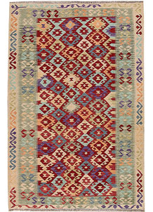 Multi Colored Kilim 5' 6 x 8' 1 - SKU 70408