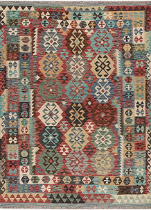 Multi Colored Kilim 5' 9 x 7' 9 - SKU 70411