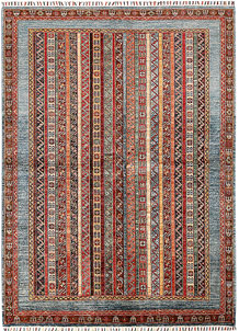 Multi Colored Shawl 5' 8 x 7' 10 - SKU 70875