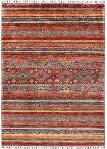 Multi Colored Kazak 4' 10 x 6' 8 - SKU 70883