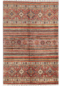 Multi Colored Kazak 4' 9 x 7' 1 - SKU 70889