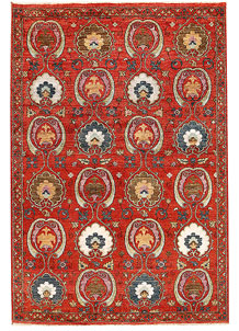 Firebrick Ikat 6' 8 x 9' 9 - SKU 70932