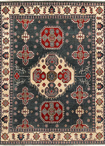 Dark Slate Grey Kazak 8' x 10' 2 - SKU 71147