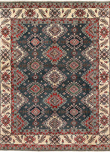 Dark Slate Grey Kazak 7' 11 x 9' 9 - SKU 71149