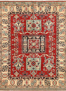 Firebrick Kazak 4' 11 x 6' 2 - SKU 71224