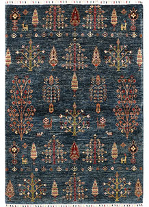 Steel Blue Kazak 4' 11 x 7' 2 - SKU 71241