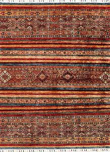 Multi Colored Kazak 4' 11 x 6' 5 - SKU 71242