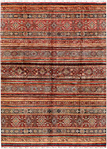 Multi Colored Kazak 8' 10 x 11' 6 - SKU 71282