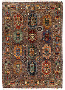 Saddle Brown Kazak 5' 8 x 8' - SKU 71302