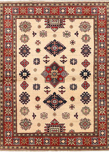 Blanched Almond Kazak 4' 10 x 6' 4 - SKU 71329