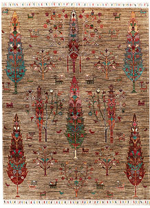 Tan Kazak 4' 11 x 6' 5 - SKU 71378