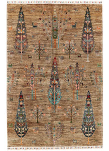 Burlywood Kazak 5' 5 x 8' 3 - SKU 71390