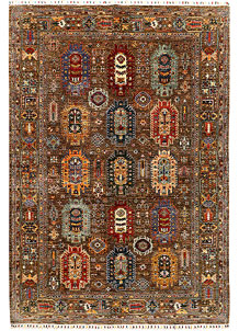 Saddle Brown Kazak 6' 11 x 10' - SKU 71409