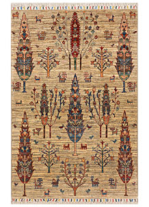 Tan Kazak 3' 5 x 5' 1 - SKU 71505