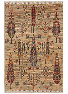 Tan Kazak 3' 5 x 5' 1 - SKU 71507