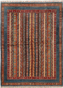 Multi Colored Shawl 5' 7 x 7' 10 - SKU 71755