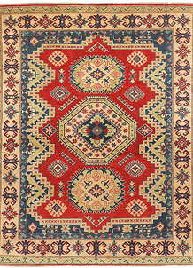 Red Kazak 4' 11 x 6' 6 - SKU 71810