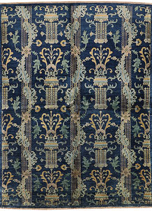 Midnight Blue Ikat 4' 11 x 6' 7 - SKU 71964