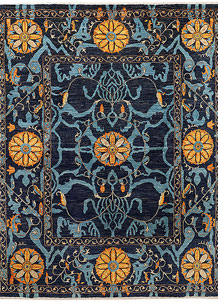 Midnight Blue Suzani 7' 11 x 10' 3 - SKU 72055