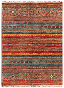 Multi Colored Kazak 5' 10 x 8' - SKU 72430