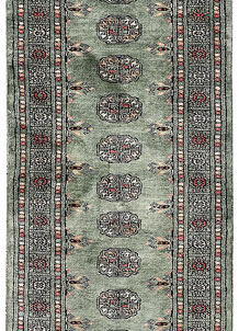 Dark Sea Green Bokhara 2' 2 x 6' 6 - SKU 72551