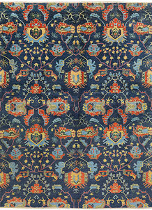 Midnight Blue Ikat 7' 9 x 10' 4 - SKU 72715