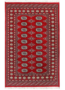 Firebrick Bokhara 4' x 6' 3 - SKU 72765