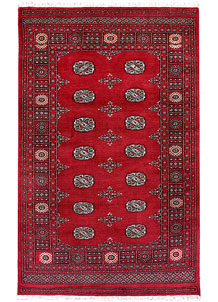 Firebrick Bokhara 4' x 6' 5 - SKU 72766
