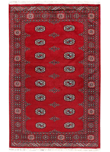 Firebrick Bokhara 4' x 6' 5 - SKU 72800