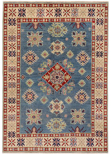 Steel Blue Kazak 4' 10 x 6' 11 - SKU 72936