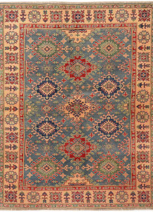 Light Slate Grey Kazak 5' 2 x 6' 8 - SKU 73258