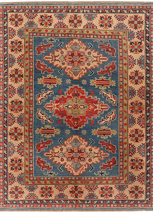Steel Blue Kazak 5' x 6' 5 - SKU 73260