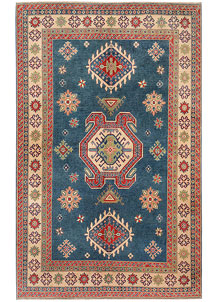 Steel Blue Kazak 6' 8 x 9' 8 - SKU 73322