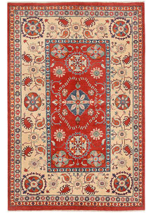 Red Kazak 6' 6 x 9' 8 - SKU 73346