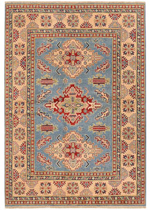 Light Steel Blue Kazak 4' 11 x 6' 9 - SKU 73351