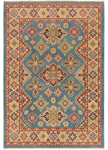 Light Slate Grey Kazak 4' 11 x 7' 1 - SKU 73353