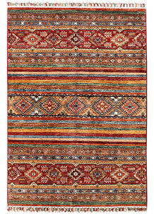 Multi Colored Kazak 3' 6 x 5' 1 - SKU 73519