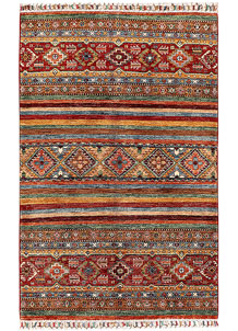 Multi Colored Kazak 3' 6 x 5' 1 - SKU 73540