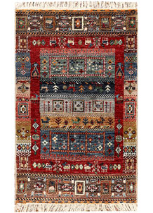 Multi Colored Kazak 2' 4 x 3' 11 - SKU 73545