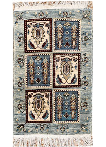 Light Slate Grey Kazak 1' 11 x 3' 1 - SKU 73559