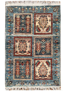 Light Slate Grey Kazak 1' 11 x 2' 10 - SKU 73568