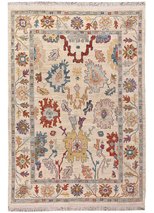 Antique White Oushak 6' 2 x 8' 11 - SKU 73597