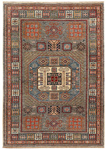 Grey Kazak 4' 11 x 7' 1 - SKU 73624