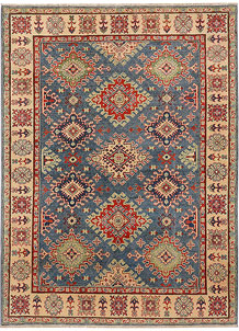 Light Slate Grey Kazak 5' x 6' 7 - SKU 73720