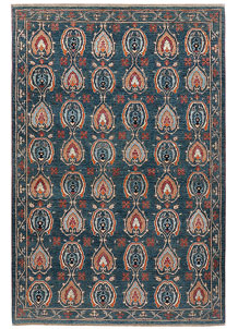 Cadet Blue Kazak 4' 9 x 7' 1 - SKU 73734