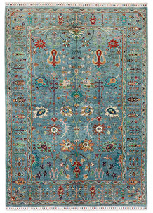 Cadet Blue Kazak 5' 9 x 8' - SKU 73753