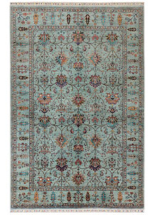 Cadet Blue Kazak 6' 8 x 10' - SKU 73761